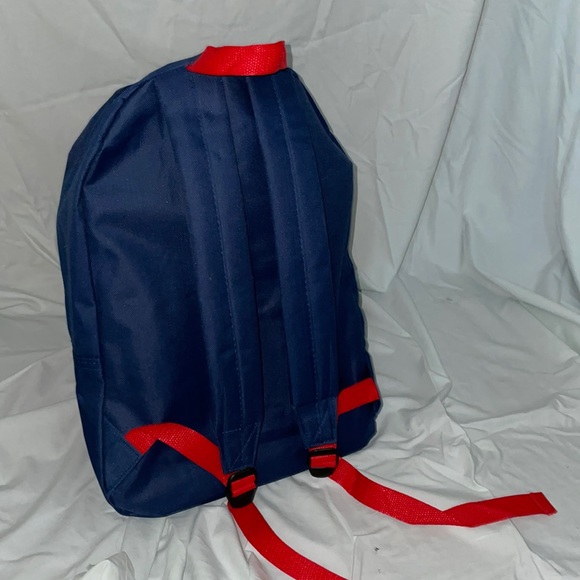 this red and navy blue backpack is perfect for you! - Picture 3 of 5